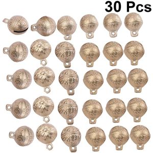 Party Supplies 30 PCS Retro Decor Jingle Bells Diy Small Crafts Smycken Vind Chime Copper Accessories