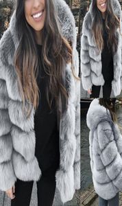 Vintage Fluffy Faux Pur Coat Women Women Shorry Fals Fals Fals Outer;