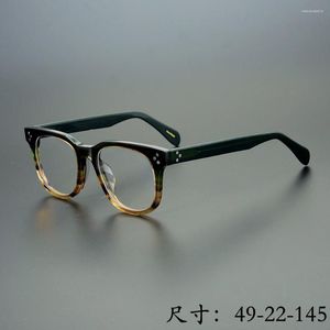 Solglasögon ramar vintage acetat glasögon ram 5236 unik design klassisk fyrkantig stor storlek glasögon kvinnor män original låda fodral gratis