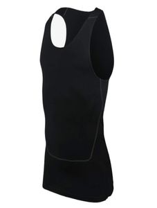 Menas de moda compressão camisas de colete respirável linha de base preto white workout fitness camise