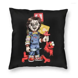 Kissen Killer Chucky Doll Cartoon Kunst Cover Sofa Home Decorative Halloween Square 40x40