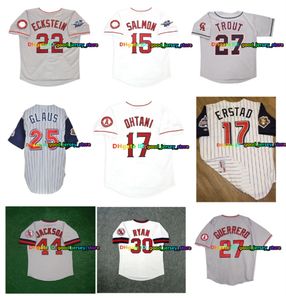 Tim Salmon 2002 World Series Anaheim Baseball Jersey Angel Bo Jackson Mike Trout Shohei Ohtani David Eckstein Darin Erstad Nolan Ryan Vladimir Guerrero Size S-4XL bbb