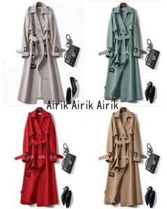 Luksusowa marka projektantki mody moreprot Women039S Trench Coats Windbreaker England Long Trench Spring Coat