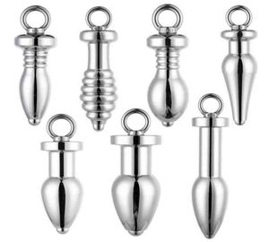 NXY Anal Toys 7pcs Hohlstopfen Metall -Pull Ring Vaginaler Einlauf -Spülen -Peep Dil3776753