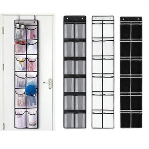 Förvaringspåsar 12 Pocket Shoe Door Hanging Organizer Rack Väska garderob Håll ditt rum snyggt och rent