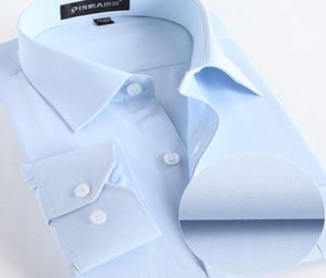 Camisas inteiras Camisas sociais 2020 Spring Formal Non Ferre Dress Camisa sólida de manga comprida