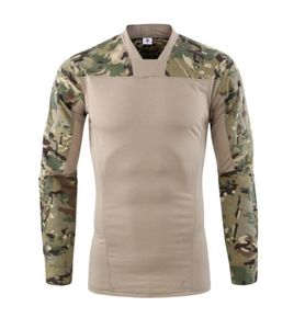 Camouflage colors US Army Combat Uniform military shirt cargo multicam Airsoft paintball tactical cloth with Long Sleeve T Shirt5109050