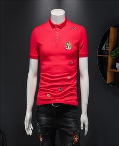 Allmatch embroidered printed men039s polo shirts shortsleeved highend cotton summer trend 2022 new allmatch fashion lapel t3895911