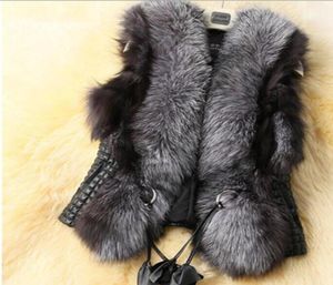 Colete De Pele Fall Female Plus Size Sleeveless Short Fake Fur Vest Women Elegant 2018 Leisure Black Faux Fur Vest Coat V5376121824