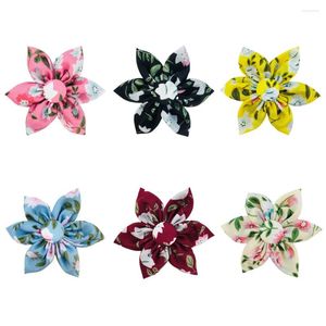 Dog Apparel 10 Pcs Flower Bows Bulk Pet Cat Collar Accessories Grooming Puppy Slidable Bow For Small Supplies