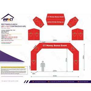 Link de pagamento para 9 PCs 8MW Arco inflável com logotipo personalizado para publicidade ao ar livre