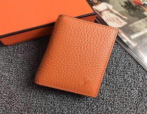 New Unisex Mini Wallet For Business Cards Holders Fashion Style Folds Credit Card Holder Genuine Leather Credit Cards With Box Dus5230885