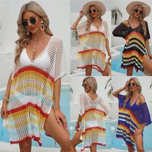 Badeanzug 2024 Frauen Strandkleid Outlet Bikini Farbe Hollow Stripe Polyester Badezimmerausflüge Kleidung mit Badebekleidung Gegenstände