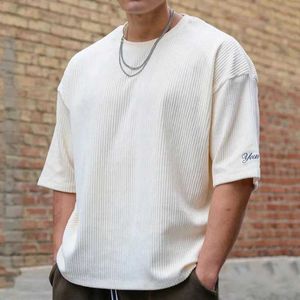 Men's T-Shirts Short Sleeve Man Streetwear T-Shirts Fashion Casual Loose Pullovers Simplicity Handsome Round Neck SprSummer Mens Clothing J240515