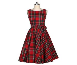 Vestido de verão totalmente novo de verão sem mangas algodão curto vestido de festa listrado Pinup 50s 60s Rockabilly Big Swing Dress 2017 3806688