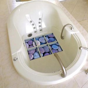壁ステッカーノンスリップバスタブバス浴槽タトゥーアップリックデカールトレッドバスルーム装飾3D印刷（6PCSセット）