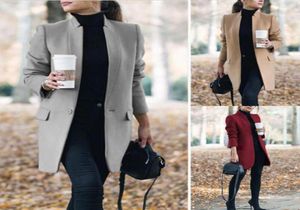 Cappotti e giacche invernali Donne plus size di lana lunghe e lunghezza calda coreana elegante cappotto vintage femmina mantello cape khaki giacca 3477640