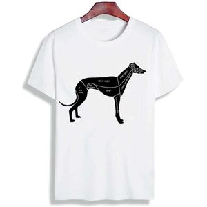 T-shirty dla mężczyzn Druk damski T-shirt krótkie rękawy szary pies minimalistyczny cytat wydrukowany damski kreskówka T-shirt Q240517