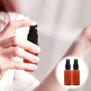 Storage Bottles 10/20pcs Mini Brown Plastic Press Pump Small Empty Spray Skin Care Make Up Container Oils Liquid Perfume