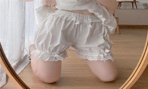 Women039s Panties White Ruffles Knickers Women Girl Kawaii Cute Lace Bowknot Lolita Safety Shorts Pants Elastic Vintage Victori4911423