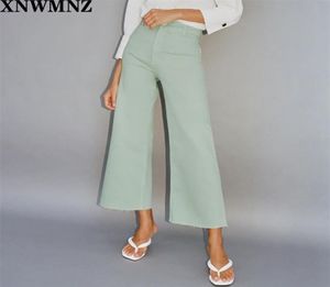 ZA Jeans ZW Premium Marine Straight Highwaist Jeans med bakre lappfickor Sömlösa Hems Front Zip Fly med toppknappen 20107348243