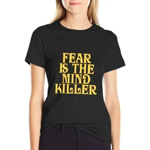 Frauenpolos Dünenaufkleber-Angst ist das Mind-Killer-T-Shirt-T-Shirt übergroß