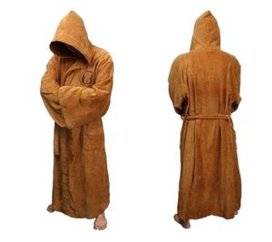 Men039s Sleepwear Roupa de inverno Robo de banho macio como seda extra longa de banheira com capuz