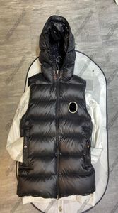 039VANOISE039 Flocking Logo down jacket men and women France Tide Brand cotton vest High Quality Hooded drawstring vest8923688