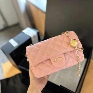 Mini -Kamera gestailte Taschen Kettenumziehung Umhängetasche Klassische Designer -Tasche für Frauen Leder Abendbeutel rosafarbene Brieftasche Gold Ball Square Lap Bag Vintage Leder Geldbeutel