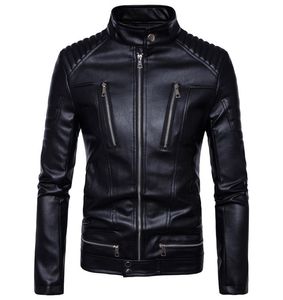 2017 męskie futra płaszcze ubrania mody Pilot Motocykl importowany PP Czaszka skórzana kurtka Mężczyźni Slim Fit B0131579043