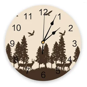 Orologi da parete Woods Animal Bird Simple Orologio 3D Design moderno Design DECORAZIONI DELLA CUSCINA CUSCINA ORGANI