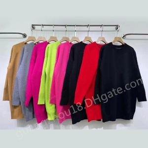 Medium Length Pullover Women039s Sweater Round Neck Desinger Sweater Size8145452