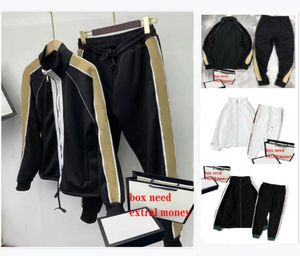 Fashion sportswear stylist men039s tracksuits classic zipper cardigan Hoodie simple sports pants casual women039s suit 2 h8724471