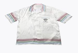 Europa Frankrike Paris Tee Hawaii Beach Målning Tennisklubb Silk Casual Shirt Spring Summer Cool Hip Hop Short Sleeve7429922