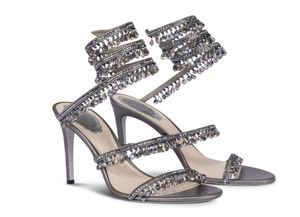 مصممة فاخرة نساء 039S صندل الزفاف العروس عالية الكعب الثريا ص سيدات الساتان Sintlal Sandals Renes Super Gift Wi9661408