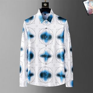 Camisas masculas blusas de bordado de cavalo superior cor de manga longa de cor sólida fit fit