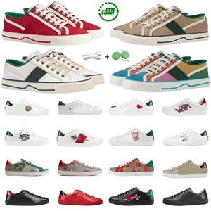 Mężczyźni kobiety Casual Buty Designer Sneaker Luksusowy niski płaski as Ace wyrobione czarne białe czerwone zielone paski platform