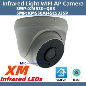 Drahtlose Kamera Kits 5/3MP Infrarot integriertes Mikrofon WiFi Wireless AP IP Decke Dome Kamera SD-Kartenschlitz Xmeye ICSEE P2P Innennacht Vision J240518