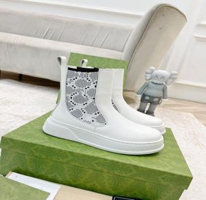 2022 Women039S Boots with Jersey مصنوع من جلد أسود من الجلد الأبيض المصمم الحذاء الروماني الجوارب الحجرية الحجم 35402323049