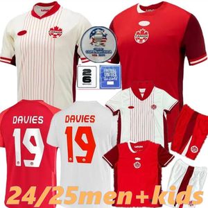 2024 Maglie da calcio Canada Kit Kit Davies J.David 24 25 Larin Cavallini Millar Eustaquio Waterman 23 Shirt di calcio T Abbassa la squadra nazionale delle donne di terzo uomo