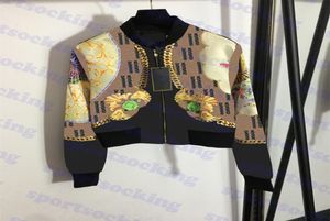 Роскошные женские пальто Zip Jacket Print Print Jacket Longe Ricker