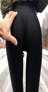Hip Push Up Pants Black Sexy Leggings For Women Fashion Thick på vintern med fickor Buttlyft för vardagliga OUC0166265402