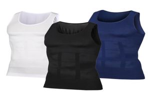 Novos homens modeladores de corpo elástico elástico abdômen bem ajustado mangas camisa tampa de tampo de tampas de emagrecimento Shaping colete 2010093048050