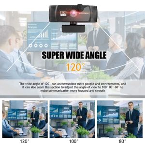 Webcams 8K Network Camera 4K 2K 1080p Full HD -камера AutoFocus USB -камера USB сетевая камера USB с микрофоном, подходящим для PC Laptop Video Mini Camera J05226B8V