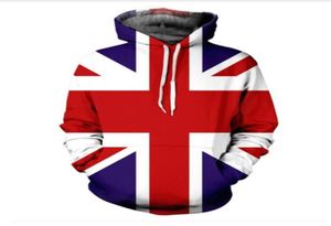 Union Jack 3D Print Hoodie с карманной модной одеждой наряды с толкованием толстовок толстовки толстовок для женщин для женщин LMS00087800021
