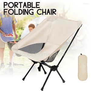 Móveis de acampamento Cadeira dobrável portátil Camping Outdoor Lua Lua leve Pesca Praia Backrest Backrest Picnic Seat Picnic Seat