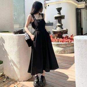 Summer Dress Women Prd Triangle Brand Sleeveless Suspender Long Dress med justerbara axelremmar