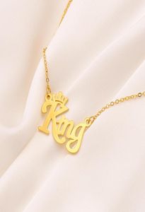 Hip Hop Pendant Necklace Letter Group Chain Korea Korea Nymf Student CLAVICLE 9K Yellow GF Gold1350879
