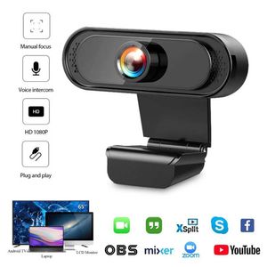 Webbkameror USB 2.0 Äkta Full HD 1080P Network Camera Digital Network Camera med Mircophone Lämplig för PC och Laptop Network Cameras J240518