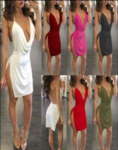 9 Color XS3XL Women039S Sexy Bandage Bodycon Sleeveless Dresses Evening Party Cocktail Club Mini Dress 542056449782518135394